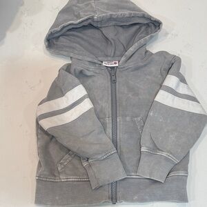 Mish mish Kids Gray Hoodie with White Stripes
